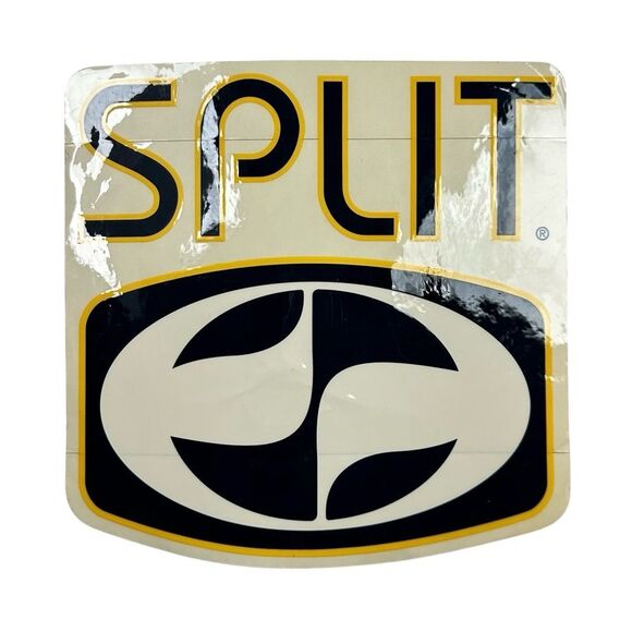 Vintage Split Skateboarding Sticker Large Surf Skate Snow 90s Grunge 7x7 - Picture 1 of 4